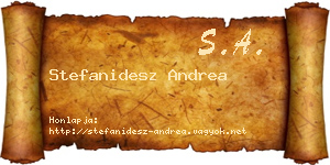 Stefanidesz Andrea névjegykártya