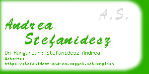 andrea stefanidesz business card